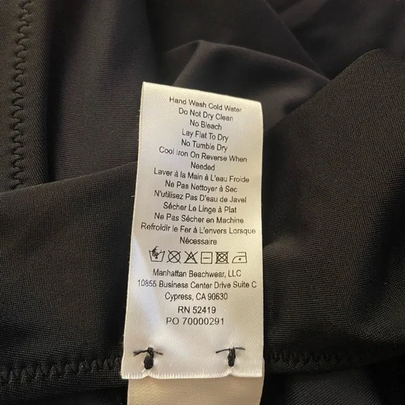 L'AGENCE Lisa Plunge One-Piece Swimsuit Black Gold Coin Size XL - Picture 16 of 16